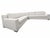 Rh Modena Track Arm Left-Arm Bench-Cushion L-Sectional – Perennials Performance Textured Linen Weave in Mist For Sale - Image 15 of 18