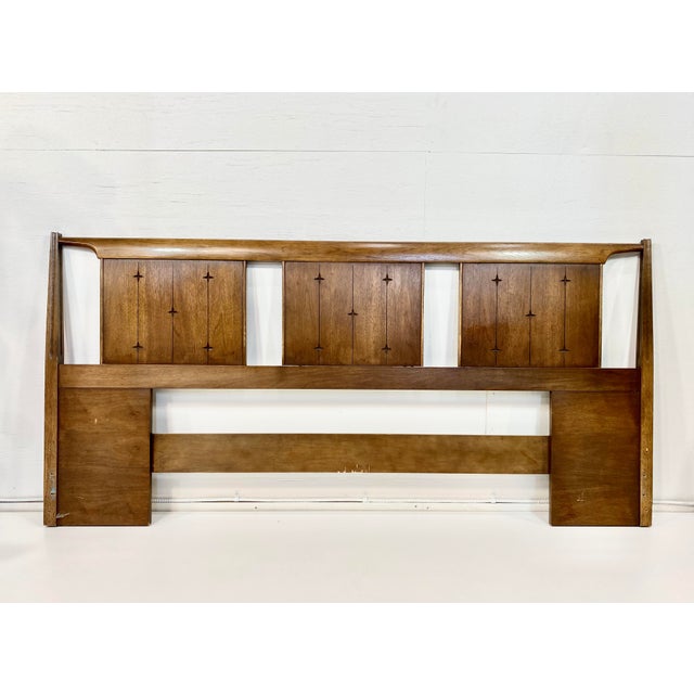 Vintage Broyhill Saga Walnut and Fruitwood Headboard King Size Chairish