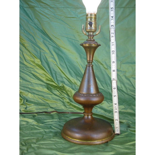 Metal Early 20th Century Tabe Lamp Arts & Crafts / Art Deco Brass For Sale - Image 7 of 9