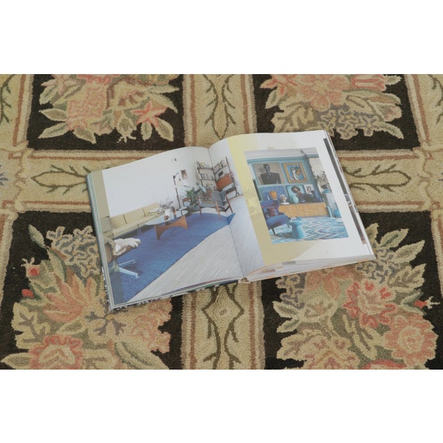 Textile Antique Hooked Rug in Gold With Floral Garden Lattice Design - Rug & Kilim For Sale - Image 7 of 8