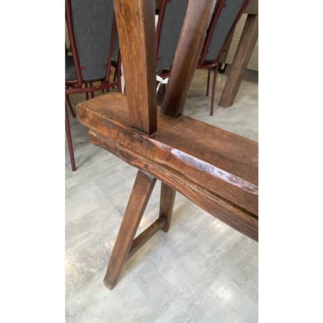 Vintage Farmhouse Benches in Oak, 1950s, Set of 2 For Sale - Image 6 of 18