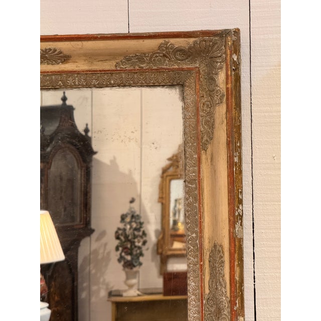 19th Century French Empire Painted Mirror For Sale - Image 4 of 6