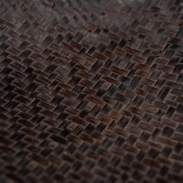 Mid 20th Century Chinese Woven Bamboo Flower Basket, C. 1940 For Sale - Image 5 of 5