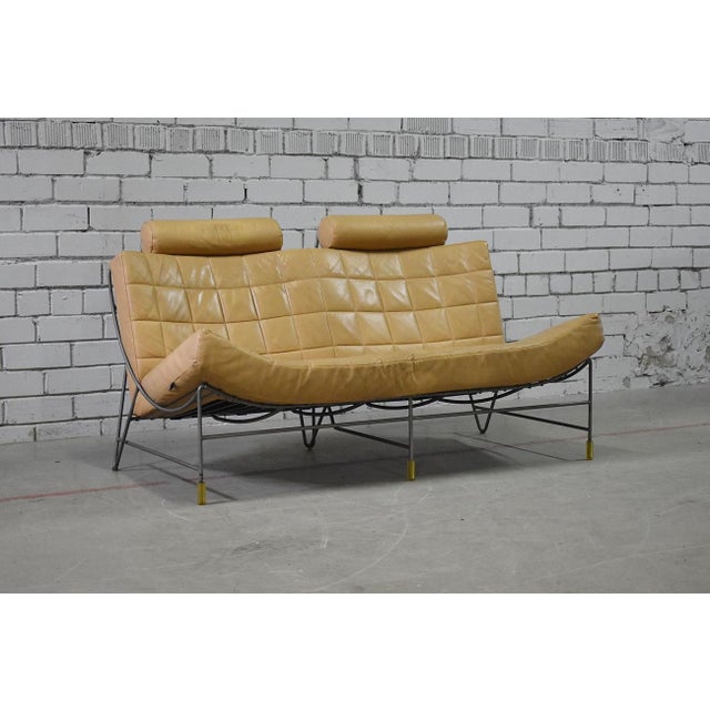 Vintage Volare Two-Seater Sofa in Leather by Jan Armgard for Leolux, 1990s For Sale - Image 9 of 11