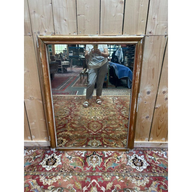 Gold Louis-Philippe Fireplace Mirror in Gilded Wood, 1800s For Sale - Image 8 of 11