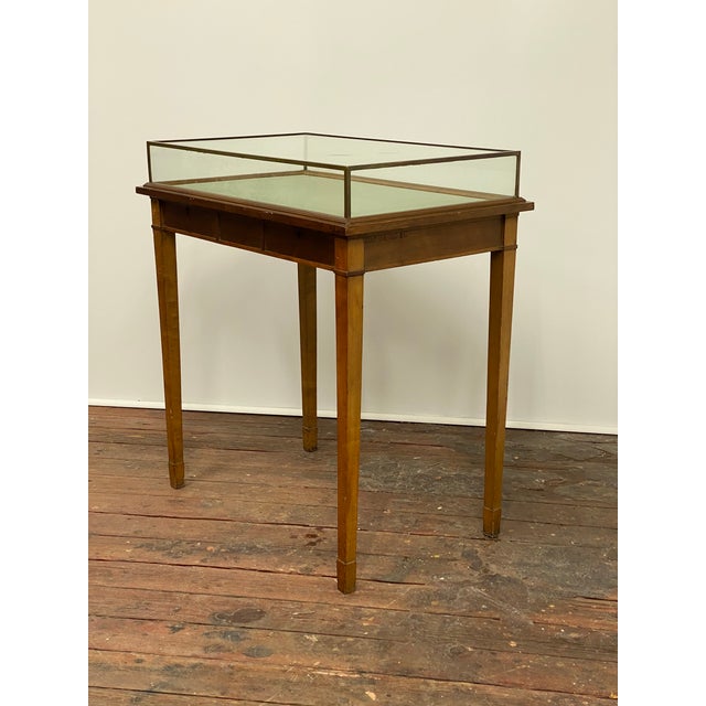 Traditional Edwardian Glass and Bronze Museum Vitrine For Sale - Image 3 of 18