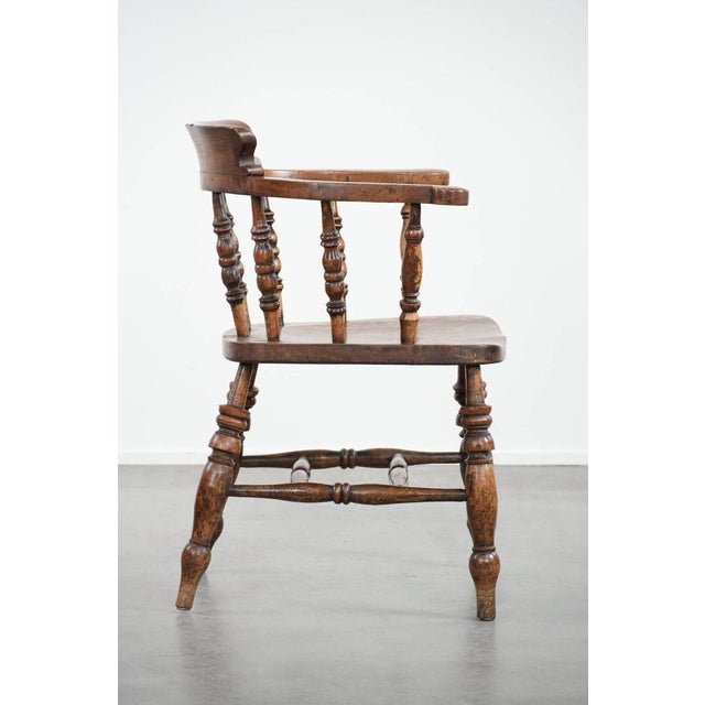 Antique English Captain's Chair, 1800s For Sale - Image 3 of 12