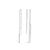 Contemporary 10K White Gold 1/10 Cttw Diamond Threader Earrings For Sale - Image 3 of 5