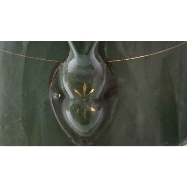 Late 20th Century Green Metal Pot With Handle For Sale - Image 6 of 8