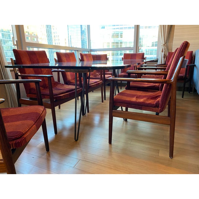 Mid-Century Modern 1960s Set of 10 Arne Vodder by Sibast Danish Rosewood Armchairs For Sale - Image 3 of 12
