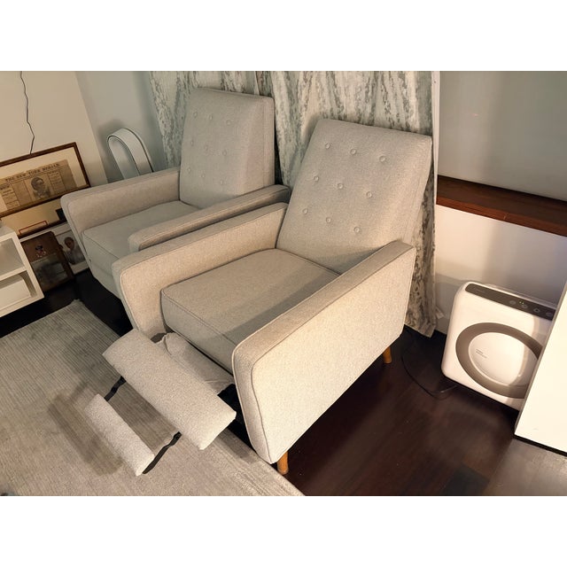 West Elm West Elm Mid-Century Recliner For Sale - Image 4 of 5