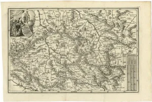 Antique Uncommon Map of Bohemia, 1699