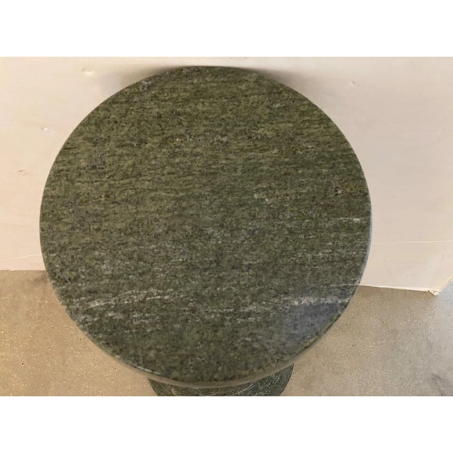 Marble Pedestal in Green Marble For Sale - Image 9 of 12