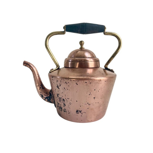 Copper Vintage European Copper Tea Pot For Sale - Image 8 of 10