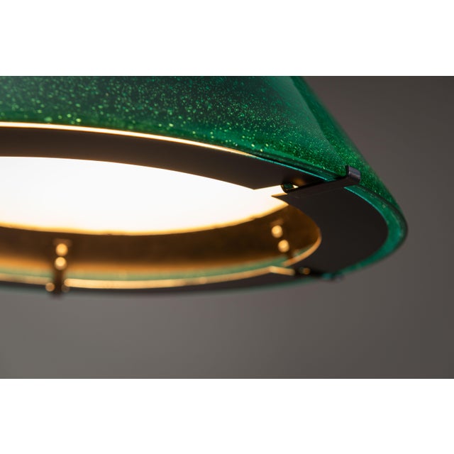 Najade Pendantin Green Bubble Glass by Jonas Hidle, 1960s For Sale - Image 6 of 11