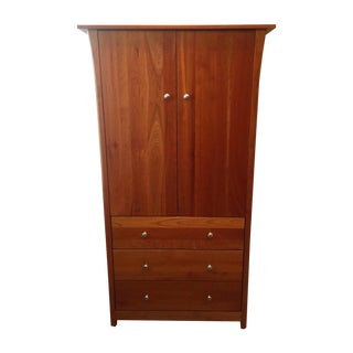 Wood Castle Cherry 3-Drawer Armoire For Sale