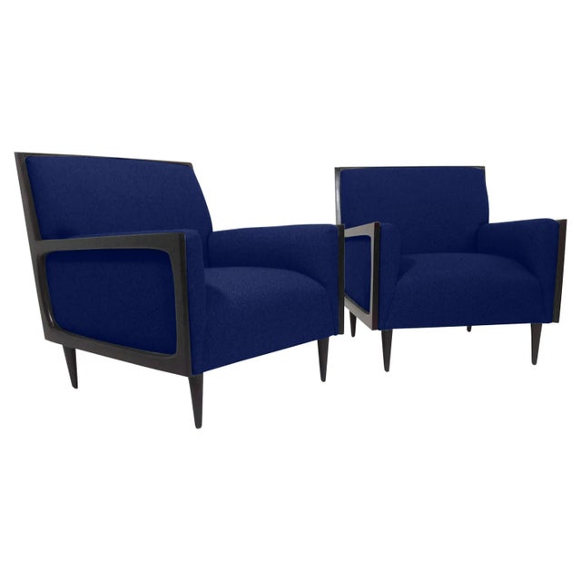 Modern Modern Mid-Century Style Lounge Chairs - a Pair For Sale - Image 3 of 4