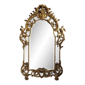 Early 18th Century French Regence Period Carved Giltwood Mirror