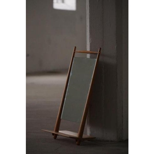Mid-Century Scandinavian Standing Table Mirror in Wood, 1950s-1960s For Sale - Image 6 of 18