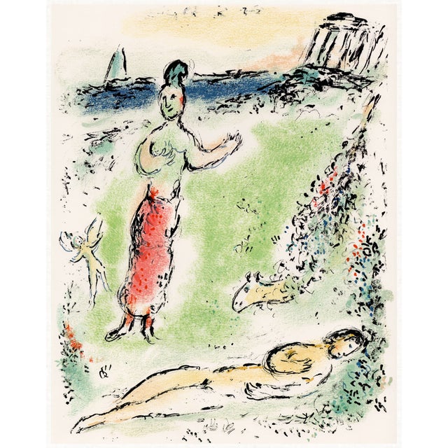 Marc Chagall, Athena Puts Odysseus to Sleep from Odyssey, 1989, Lithograph For Sale