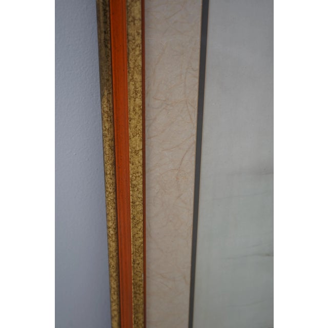 1980s Professionally Framed & Matted Asian Design Print of Birds For Sale - Image 5 of 12