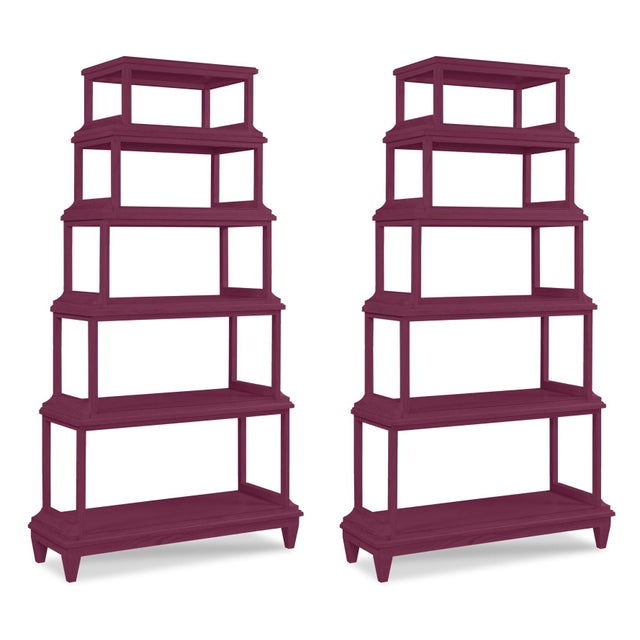 Casa Cosima Home Jules Etagere in Grape Juice - a Pair For Sale - Image 4 of 4