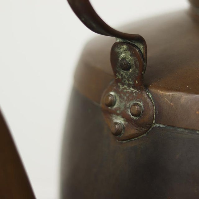 Extremely Large 19th Century Hammered Copper Teapot with Patina For Sale - Image 10 of 12