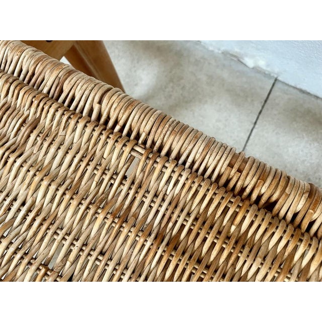 German Beech and Wicker SE 119 Dining Chairs by Egon Eiermann for Wilde + Spieth, 1950s, Set of 4 For Sale - Image 14 of 18