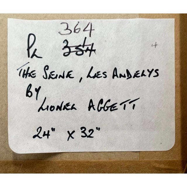 Realism Les Andelys in the Seine Valley France Pastel Art by 20th Century British Artist 1995 Circa For Sale - Image 3 of 11