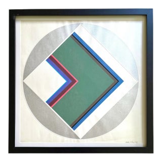 Signed and Dated Fletcher Benton 1972 Geometric Pop Art Serigraph on Paper - Framed For Sale