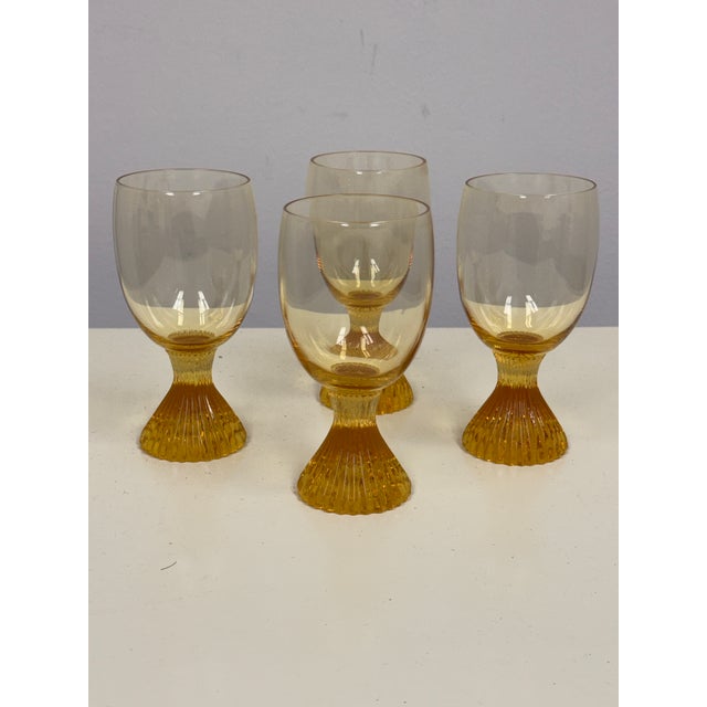 Lenox Vintage 1970s Tempo Buttercup Yellow Glasses, Set of Four For Sale - Image 9 of 12