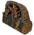 Ruby Red Unusual Antique Italian Hand Carved & Painted Wood Madonna & Child Sicilian Donkey Cart Fragment - Weighted for Doorstop For Sale - Image 8 of 18