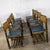 Wood Late 20th Century Campaign Style Set of 8 Dining Chairs by McGuire Rattan Cane & Navy Leather For Sale - Image 7 of 18