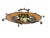 Large French Round Stained Glass Chandelier, 1900s For Sale - Image 9 of 17