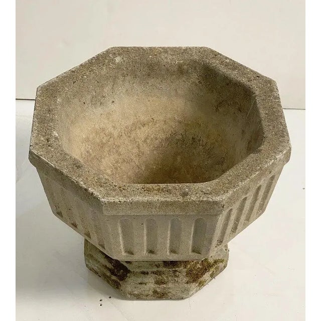 English Garden Stone Octagonal Urn Planters 'Individually Priced' For Sale In Austin - Image 6 of 12