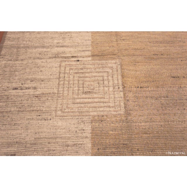 Nazmiyal Collection Soft Colors Modern Abstract Design Rug For Sale In New York - Image 6 of 7