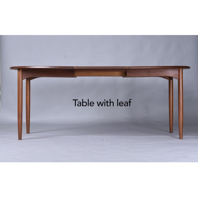 Orange Expanding Round to Oval Early Danish Teak Dining Table With 2 Leaves For Sale - Image 8 of 14