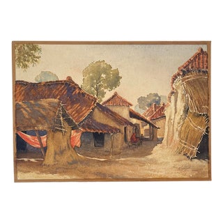 1940 Frank Wesley New Baby Village Landscape For Sale