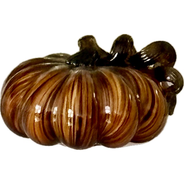 Pumpkin Art Glass Pumpkin For Sale - Image 8 of 8