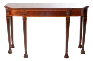 Baker Mahogany Neoclassical Style Paw Foot Console Table
