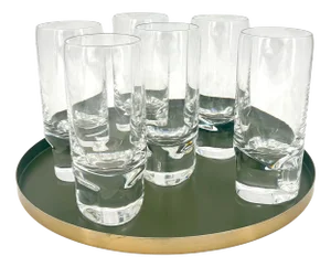 Vintage Pitagora Tall Tumbler Glasses by Marco Zanuso for Arnolfo Di Cambio, Italy, 1969, Set of 6