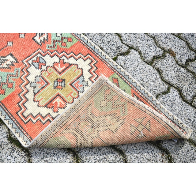 1960s Vintage Wool Small Rug For Sale - Image 4 of 6