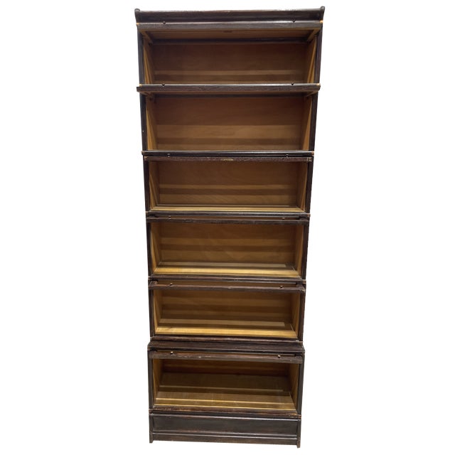 Union Modular Book Display Cabinet by Heinrich Zeiss, 1890s, Set of 6 For Sale