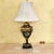 Wildwood Wildwood Hand Painted Toleware Urn Table Lamp, Rocky Mount Nc, Floral Black & Gold For Sale - Image 4 of 18