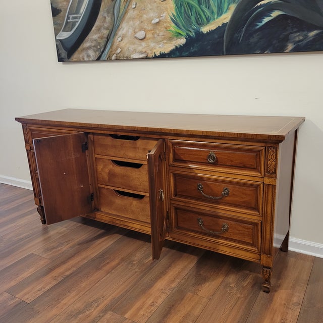 Dixie Furniture Co. Mid-Century Modern Sideboard Buffet For Sale - Image 4 of 12