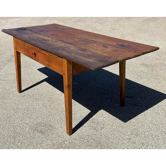 Vintage Plank Farm Table For Sale - Image 9 of 12