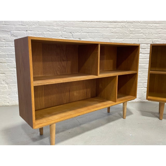 Mid Century Modern Bookcase | Danish Bookshelf Tapered Legs, C. 1960’s - Only One Available For Sale - Image 10 of 14