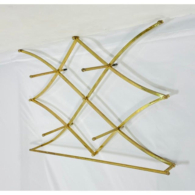 Mid-Century Modern "Treillage" Wall Shelving in Solid Brass by Charles Hollis Jones, Usa 1970's For Sale - Image 3 of 10
