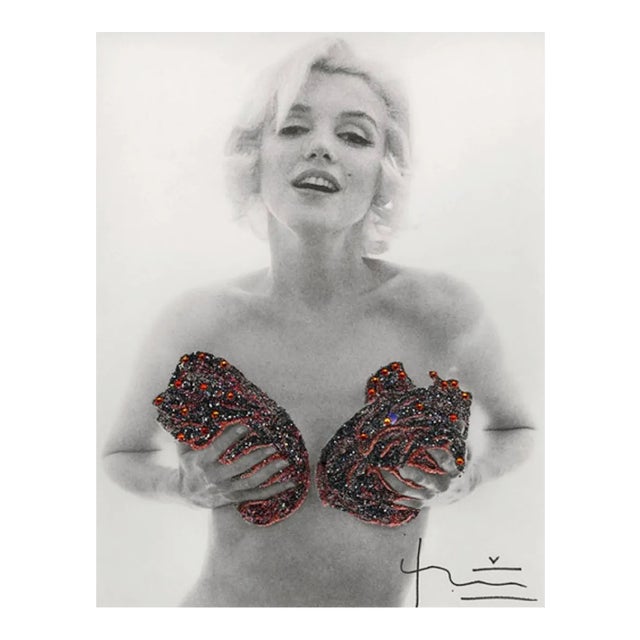 Bert Stern, Marilyn Red Classic Charcoal Roses, 2012, Photograph For Sale