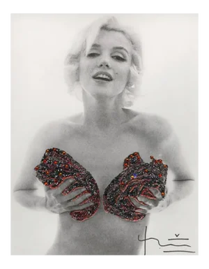 Bert Stern, Marilyn Red Classic Charcoal Roses, 2012, Photograph